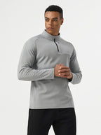 Mens Casual Activewear 75%nylon 25%spandex Quarter Zip Shirt SY-AL16883 print logo 15