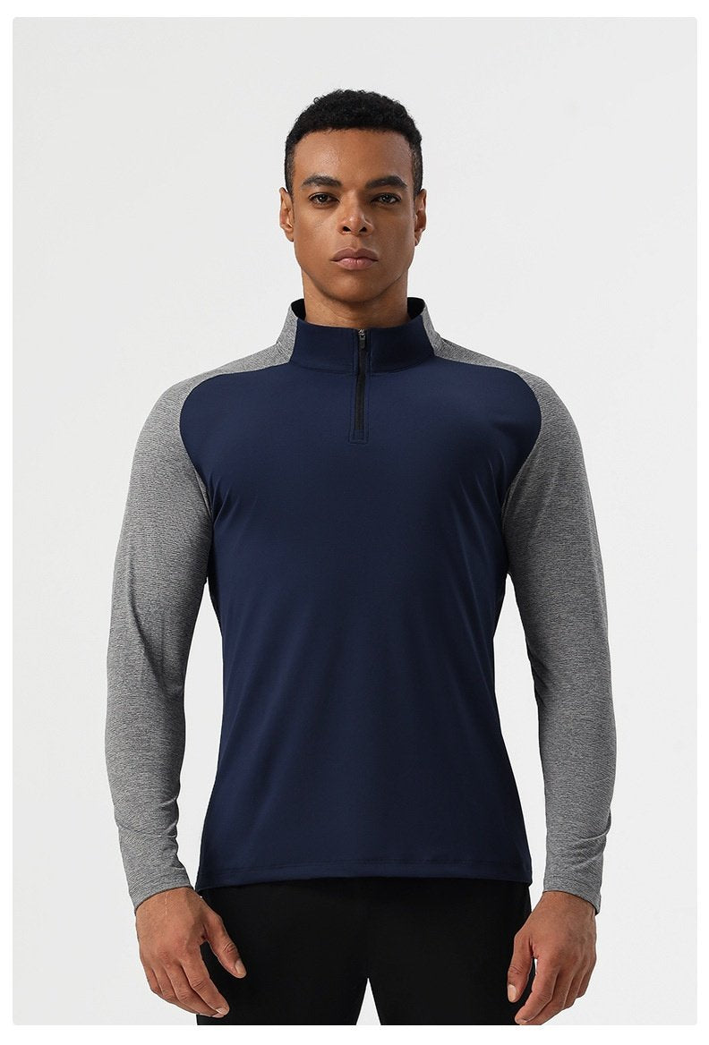 Mens Casual Sportswear 75%nylon 25%spandex Quarter Zip Shirt SY-AL16867 print logo 15