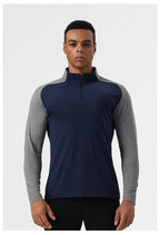 Mens Casual Sportswear 75%nylon 25%spandex Quarter Zip Shirt SY-AL16867 print logo 15