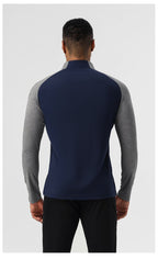 Mens Casual Sportswear 75%nylon 25%spandex Quarter Zip Shirt SY-AL16867 print logo 16