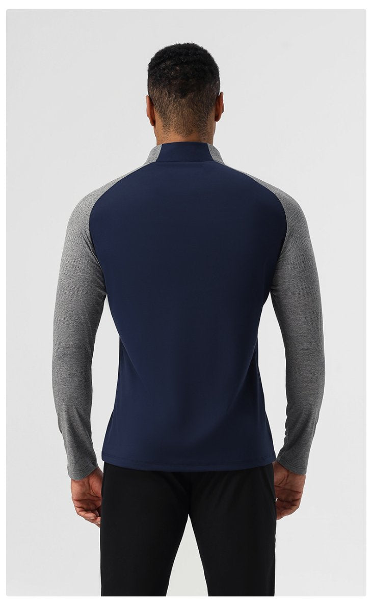 Mens Casual Sportswear 75%nylon 25%spandex Quarter Zip Shirt SY-AL16867 print logo 16
