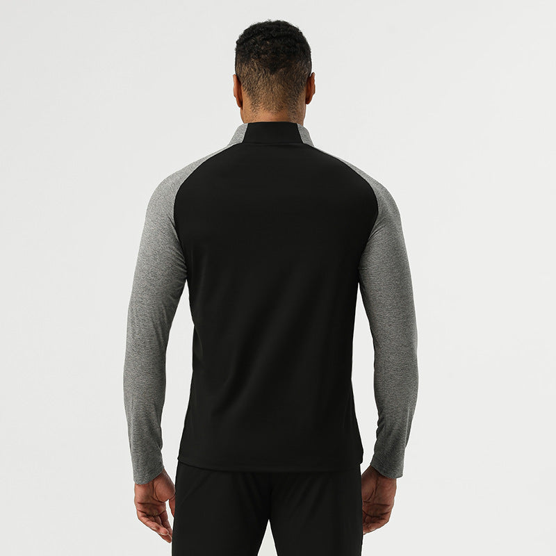 Mens Casual Sportswear 75%nylon 25%spandex Quarter Zip Shirt SY-AL16867 print logo 2