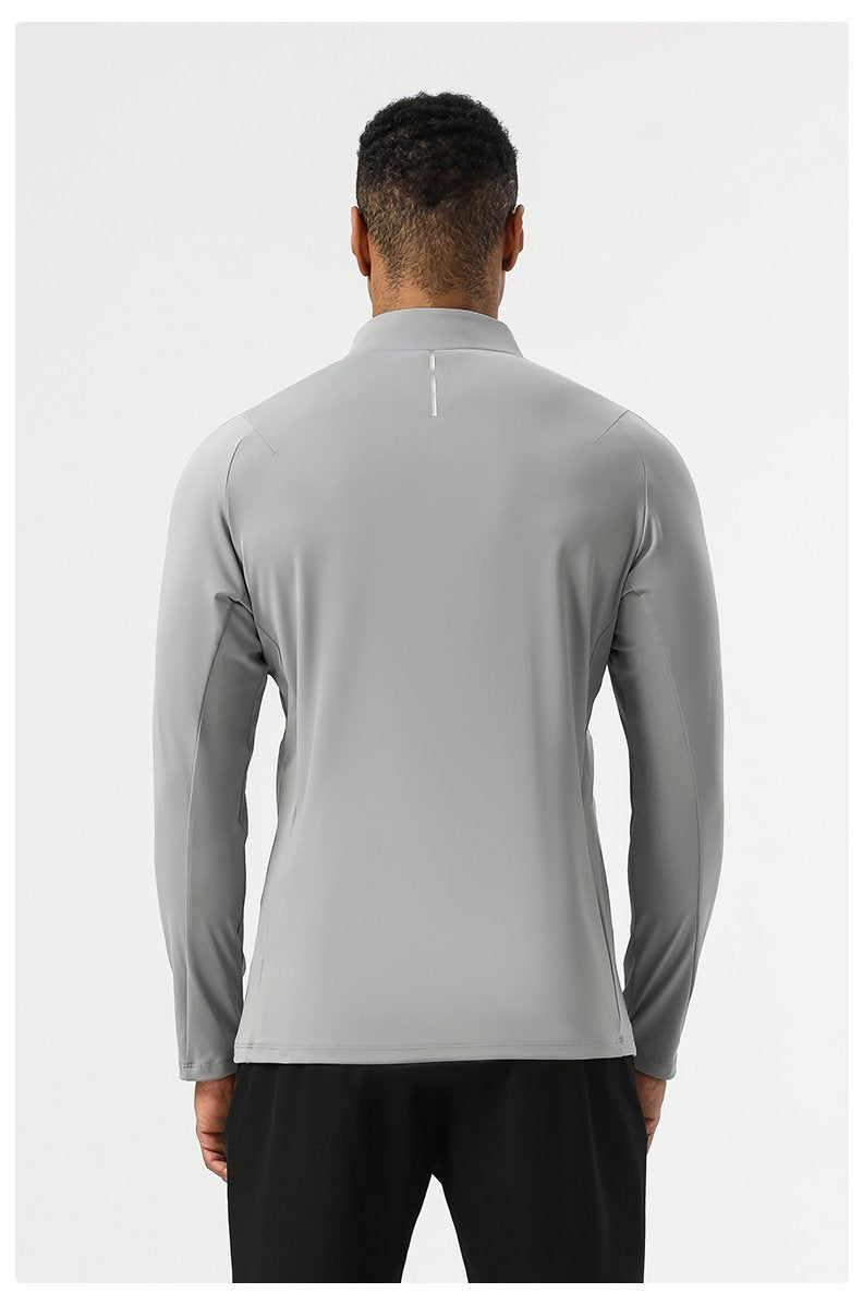 Mens Casual Activewear 75%nylon 25%spandex Quarter Zip Shirt SY-AL16883 print logo 19