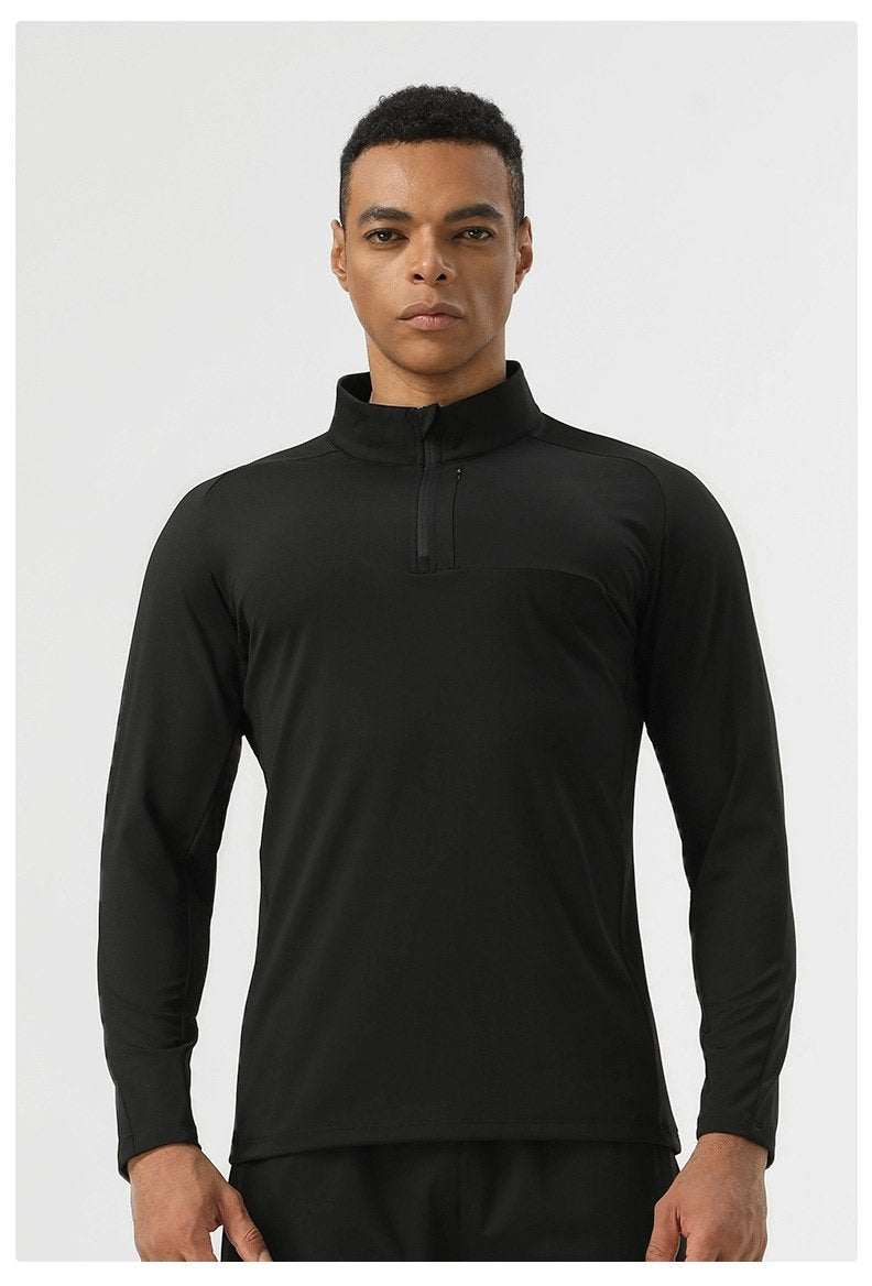 Mens Casual Activewear 75%nylon 25%spandex Quarter Zip Shirt SY-AL16883 print logo 20