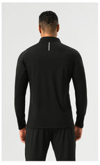 Mens Casual Activewear 75%nylon 25%spandex Quarter Zip Shirt SY-AL16883 print logo 21
