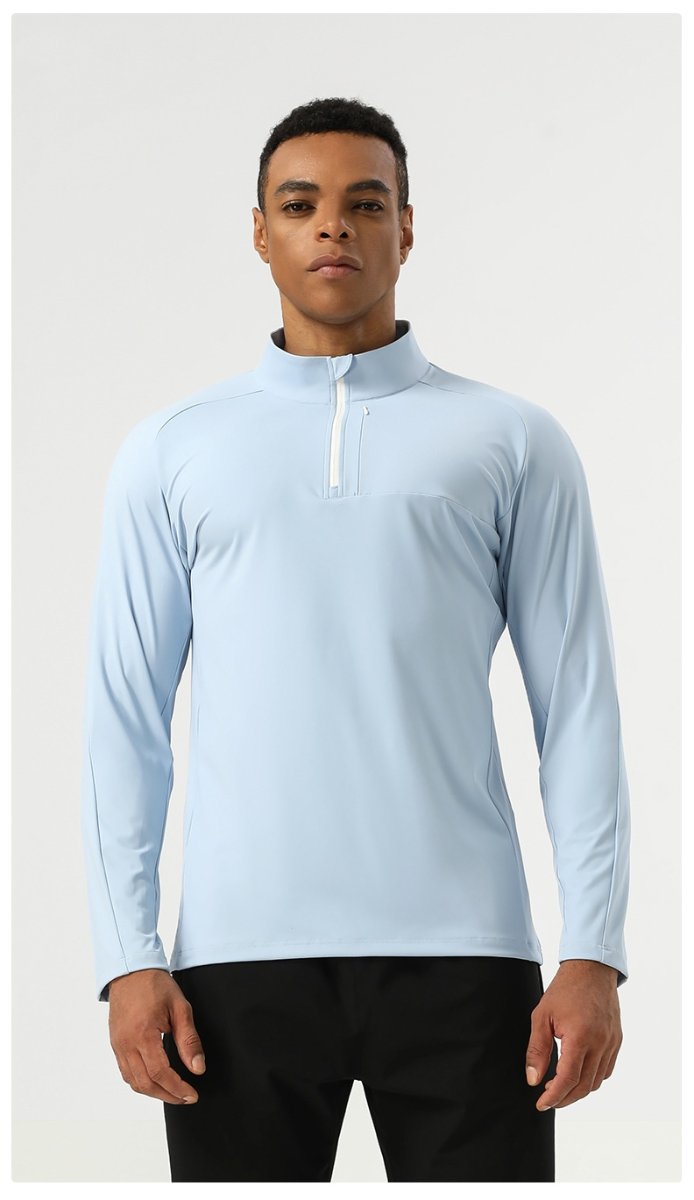 Mens Casual Activewear 75%nylon 25%spandex Quarter Zip Shirt SY-AL16883 print logo 22