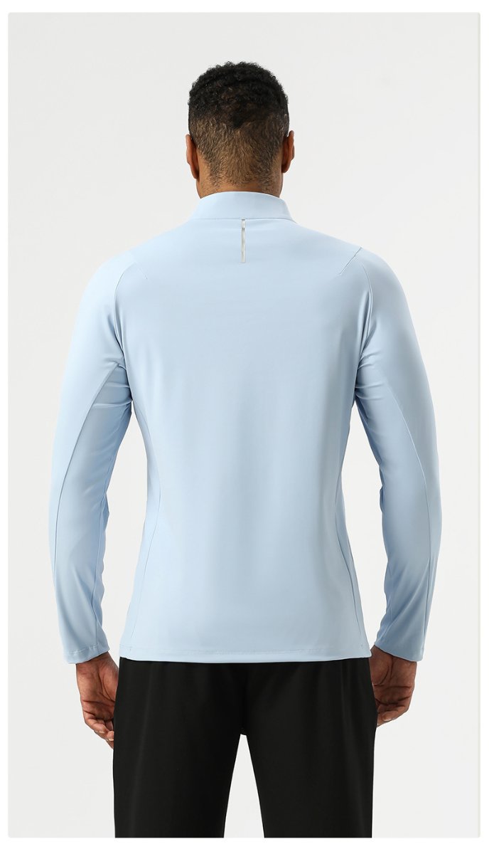 Mens Casual Activewear 75%nylon 25%spandex Quarter Zip Shirt SY-AL16883 print logo 23
