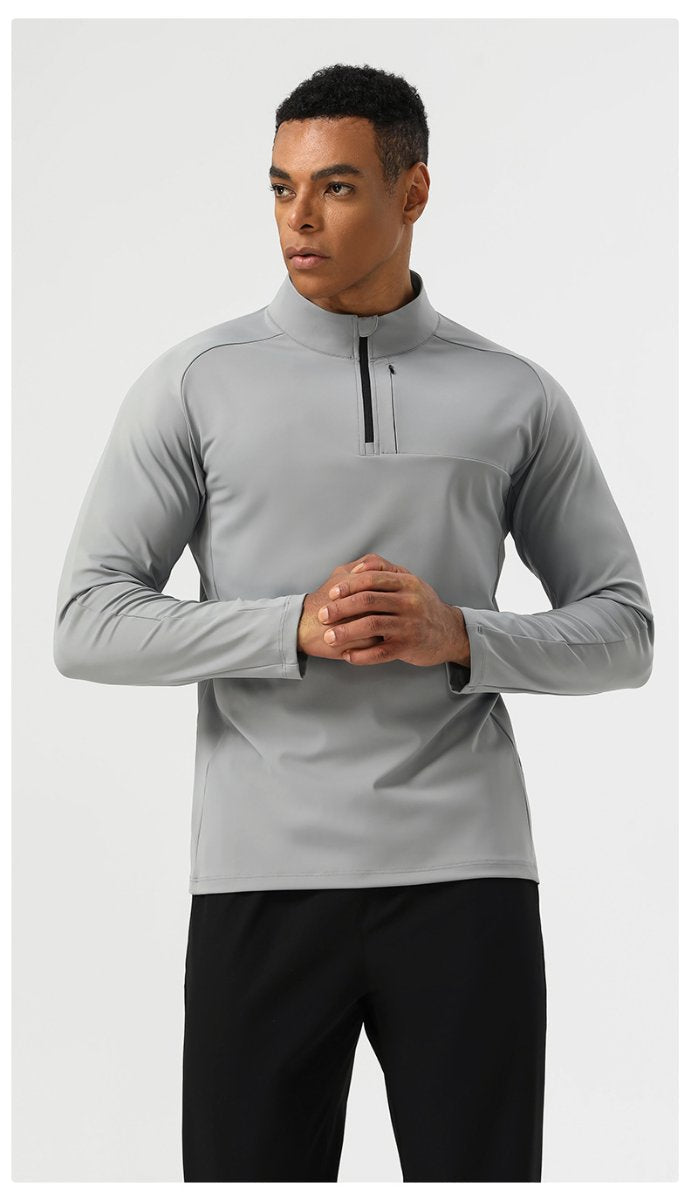 Mens Casual Activewear 75%nylon 25%spandex Quarter Zip Shirt SY-AL16883 print logo 24