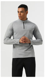 Mens Casual Activewear 75%nylon 25%spandex Quarter Zip Shirt SY-AL16883 print logo 24