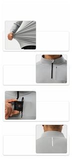 Mens Casual Activewear 75%nylon 25%spandex Quarter Zip Shirt SY-AL16883 print logo 26