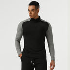 Mens Casual Sportswear 75%nylon 25%spandex Quarter Zip Shirt SY-AL16867 print logo 3