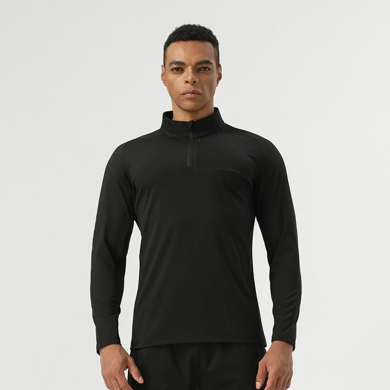Mens Casual Activewear 75%nylon 25%spandex Quarter Zip Shirt SY-AL16883 print logo 3