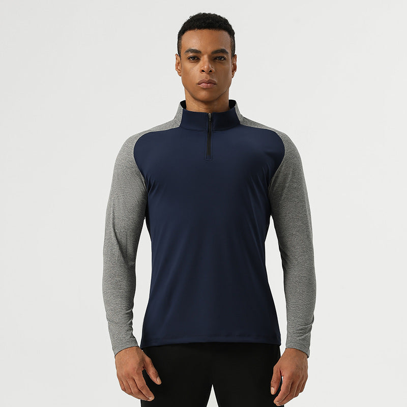 Mens Casual Sportswear 75%nylon 25%spandex Quarter Zip Shirt SY-AL16867 print logo 4