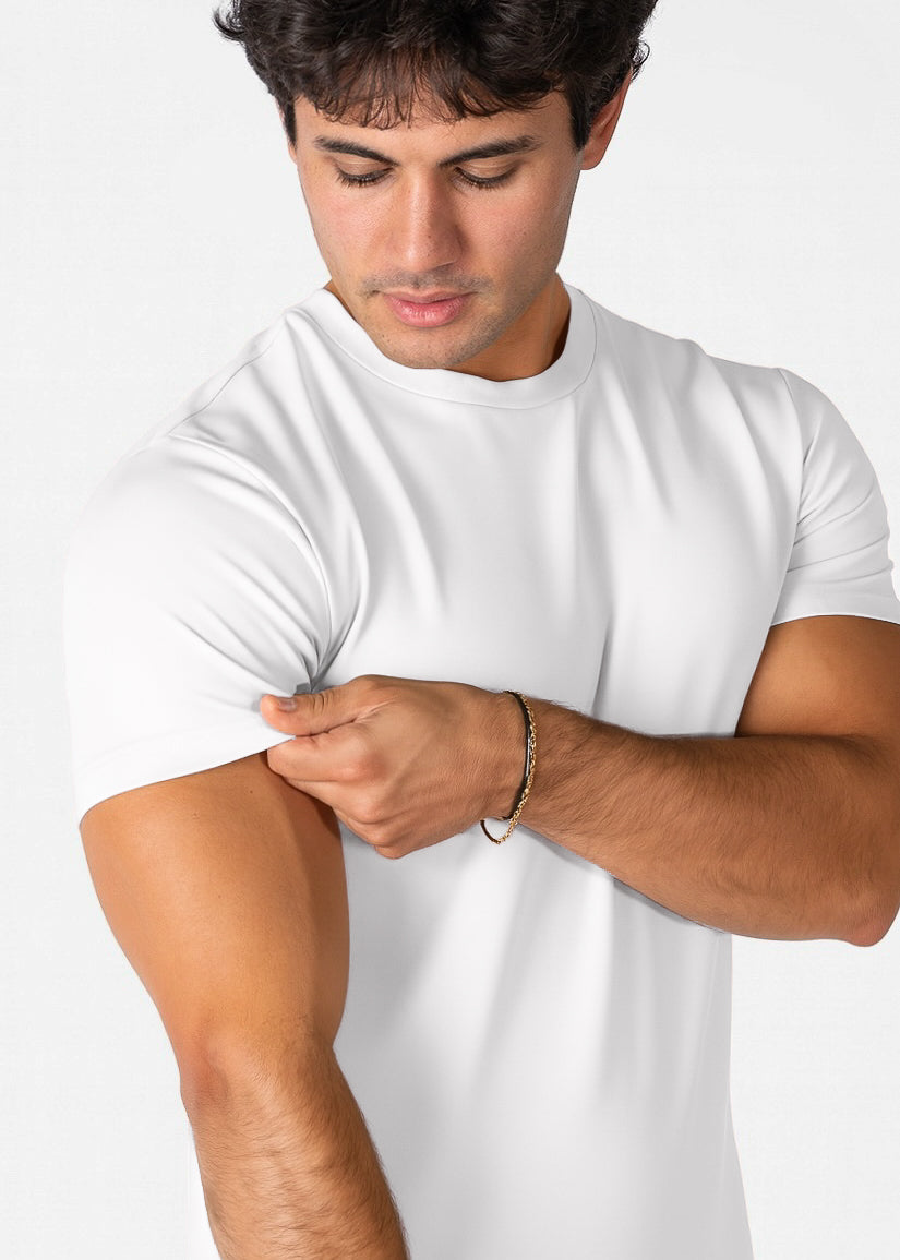 Mens gym 95%cotton 5%spandex tshirt 5002