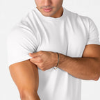 Mens gym 95%cotton 5%spandex tshirt 5002