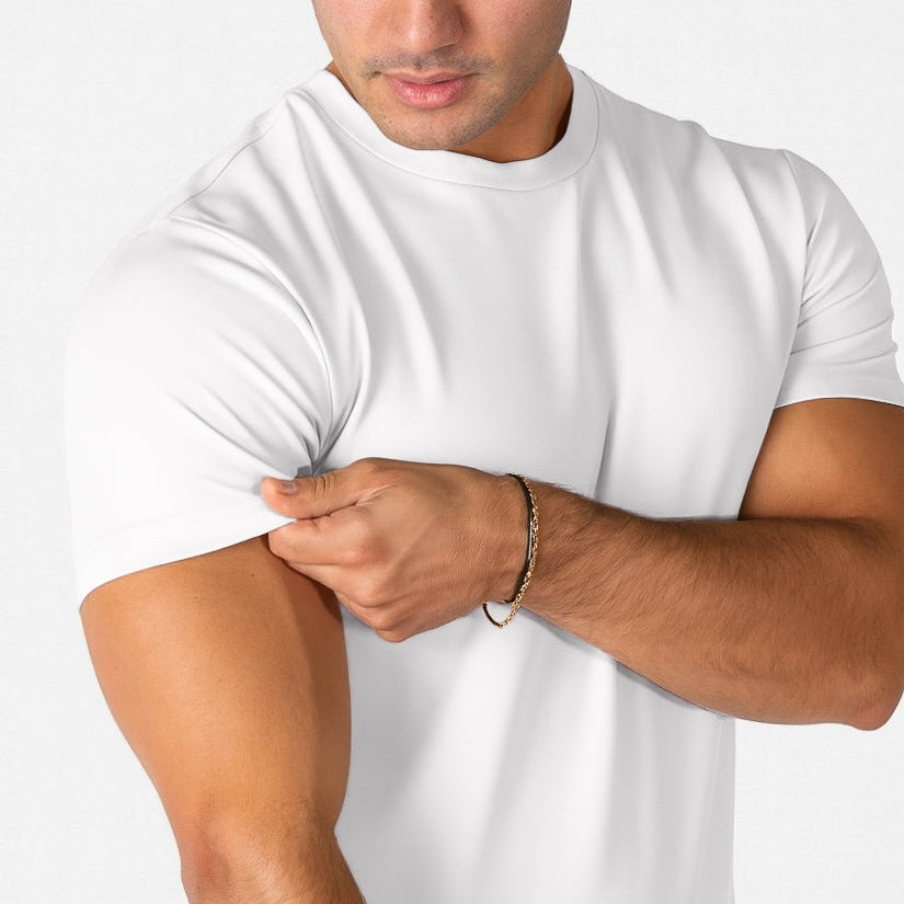 Mens gym 95%cotton 5%spandex tshirt 5002