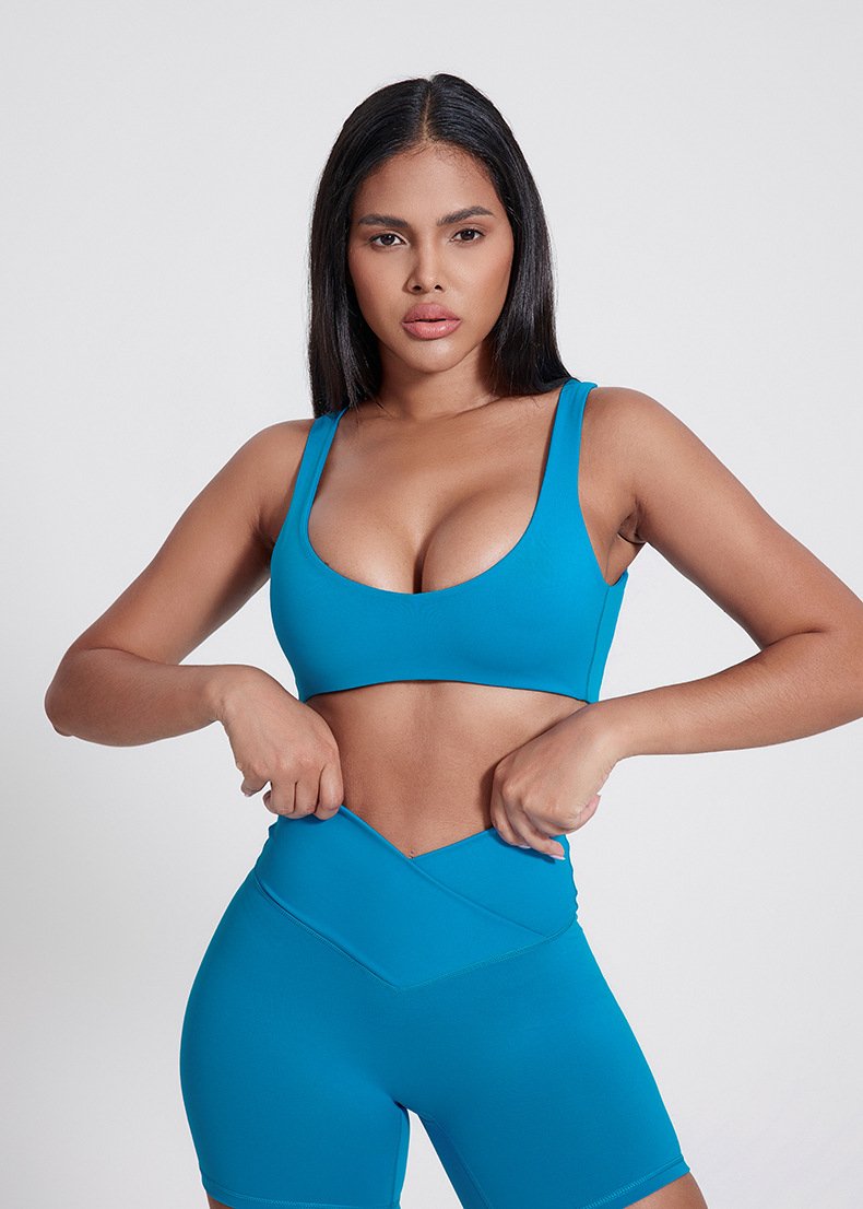 Womens Activewear Yoga 76%Nylon 24%Spandex Sports Bra 5010 print logo 29