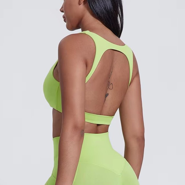 Womens Activewear Yoga 76%Nylon 24%Spandex Sports Bra 5010 print logo 10