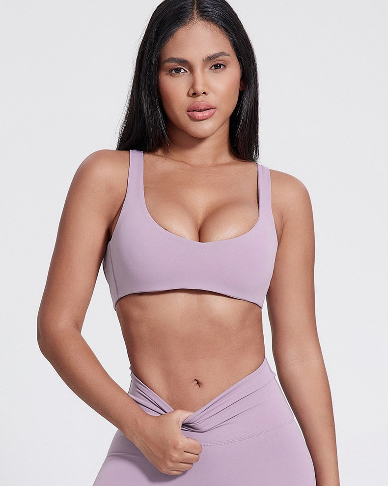 Womens Activewear Yoga 76%Nylon 24%Spandex Sports Bra 5010 print logo 27