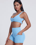 Womens Activewear Yoga 76%Nylon 24%Spandex Sports Bra 5010 print logo 31
