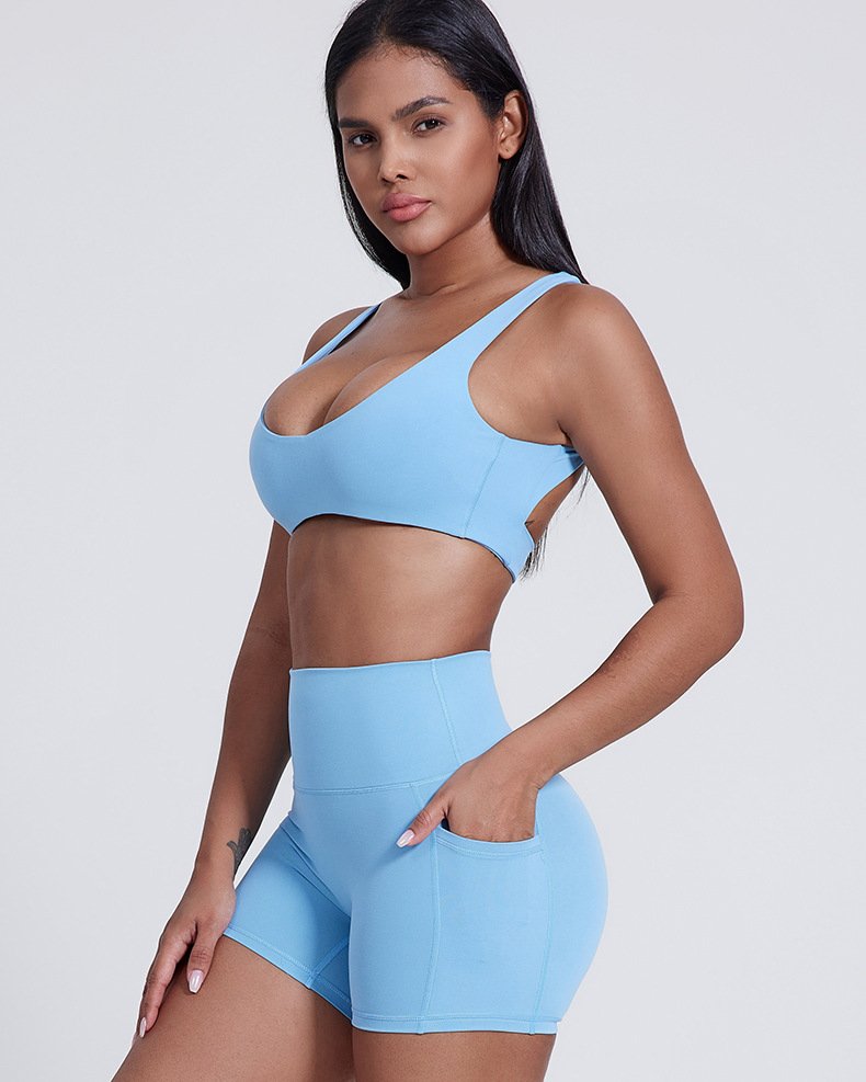 Womens Activewear Yoga 76%Nylon 24%Spandex Sports Bra 5010 print logo 31