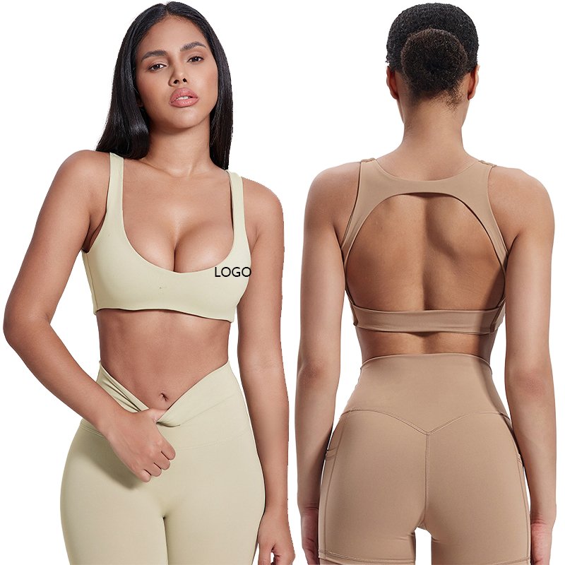 Womens Activewear Yoga 76%Nylon 24%Spandex Sports Bra 5010 print logo 20