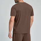 Mens Casual Sports 78%nylon 22%spandex Tracksuit 5086 - tshirt print logo 10