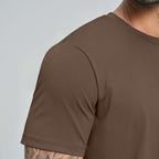 Mens Casual Sports 78%nylon 22%spandex Tracksuit 5086 - tshirt print logo 11