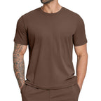 Mens Casual Sports 78%nylon 22%spandex Tracksuit 5086 - tshirt print logo 12