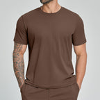 Mens Casual Sports 78%nylon 22%spandex Tracksuit 5086 - tshirt print logo 16
