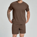 Mens Casual Sports 78%nylon 22%spandex Tracksuit 5086 - tshirt print logo 26