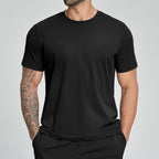 Mens Casual Sports 78%nylon 22%spandex Tracksuit 5086 - tshirt print logo 3