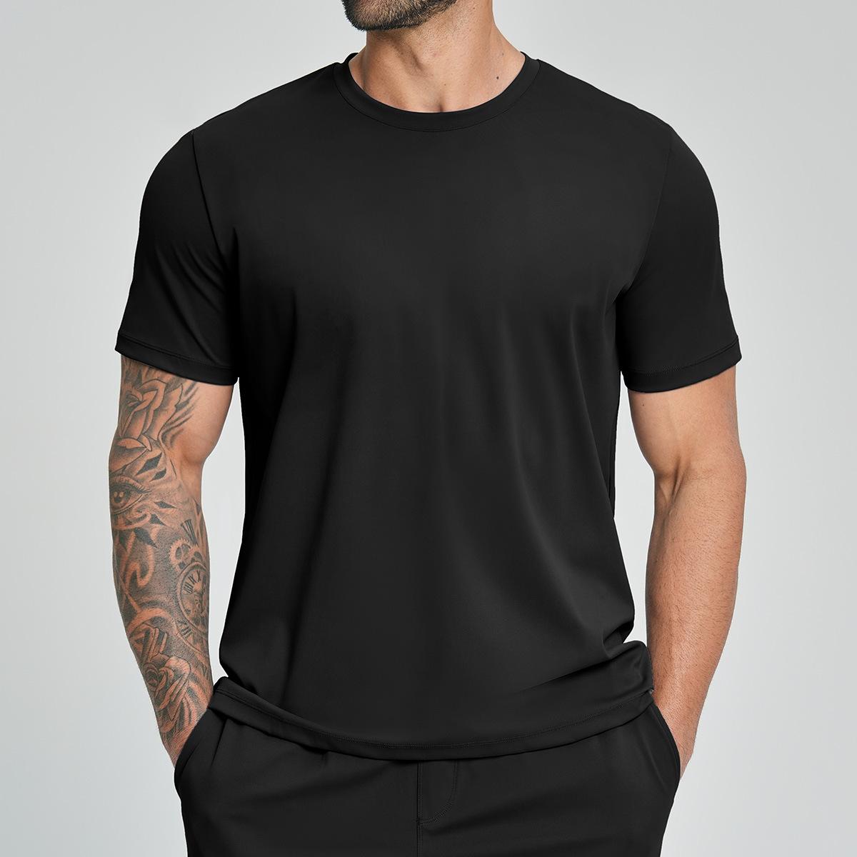 Mens Casual Sports 78%nylon 22%spandex Tracksuit 5086 - tshirt print logo 3
