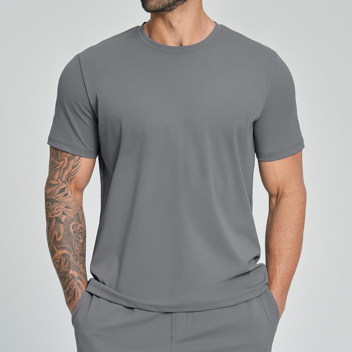 Mens Casual Sports 78%nylon 22%spandex Tracksuit 5086 - tshirt print logo 5