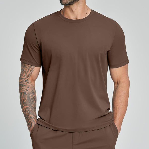 Mens Casual Sports 78%nylon 22%spandex Tracksuit 5086 - tshirt print logo 6