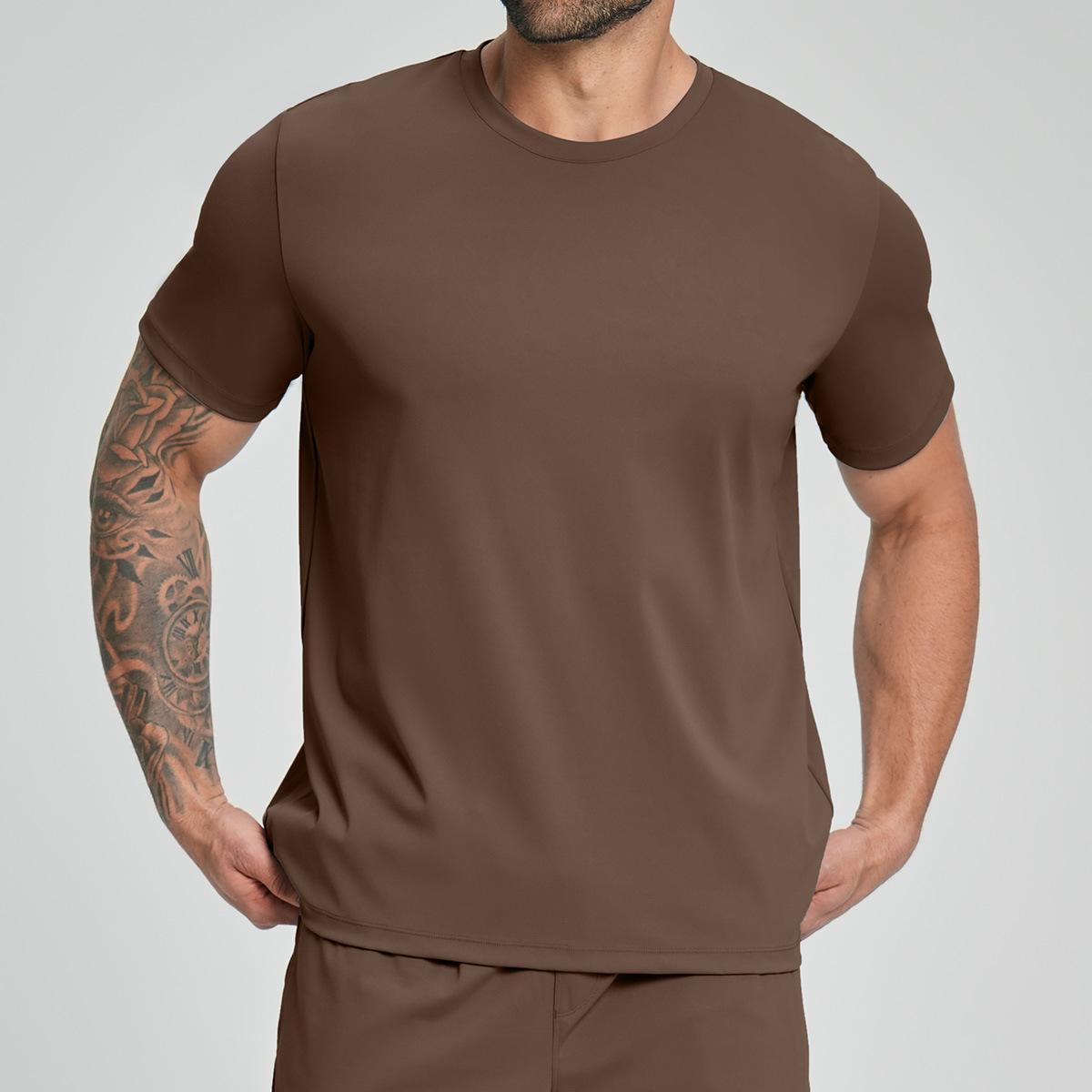 Mens Casual Sports 78%nylon 22%spandex Tracksuit 5086 - tshirt print logo 8
