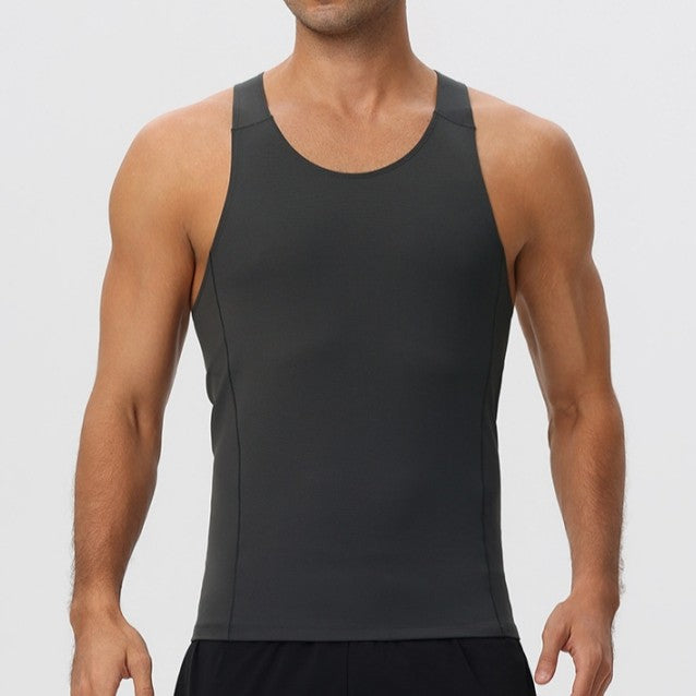 Mens Running Workout 65%nylon 35%spandex Tank Top 51149 print logo 1
