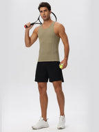 Mens Running Workout 65%nylon 35%spandex Tank Top 51149 print logo 12