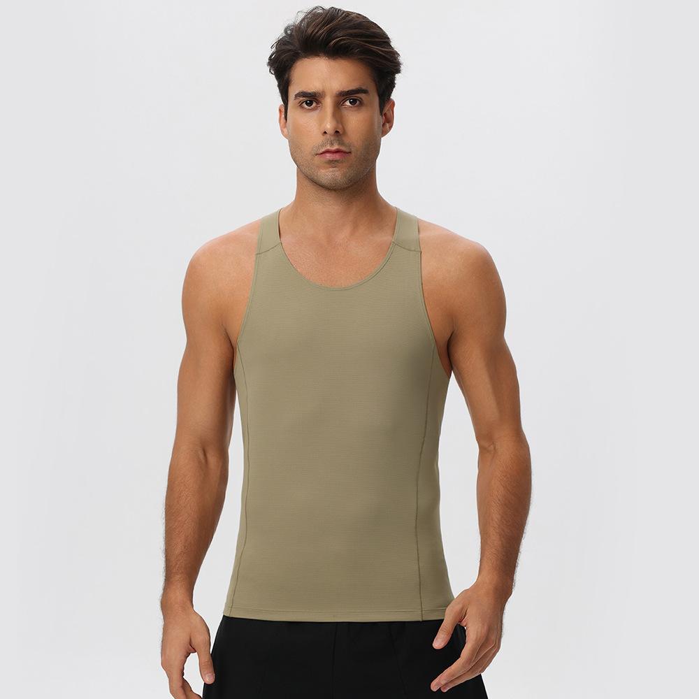 Mens Running Workout 65%nylon 35%spandex Tank Top 51149 print logo 13