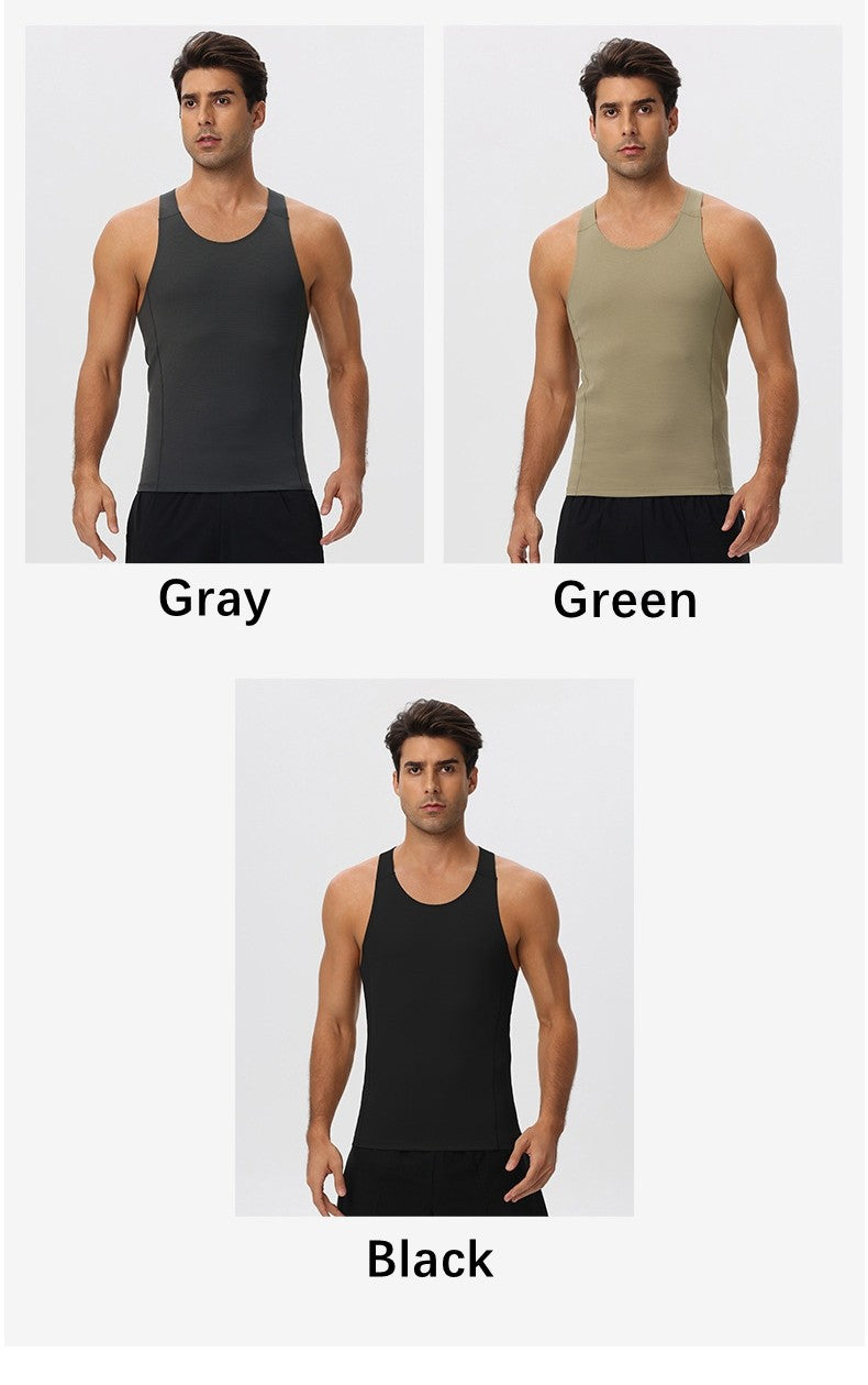 Mens Running Workout 65%nylon 35%spandex Tank Top 51149 print logo 16