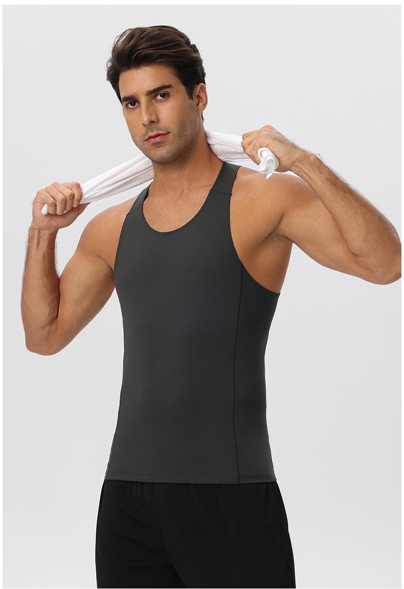 Mens Running Workout 65%nylon 35%spandex Tank Top 51149 print logo 17