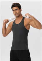 Mens Running Workout 65%nylon 35%spandex Tank Top 51149 print logo 17