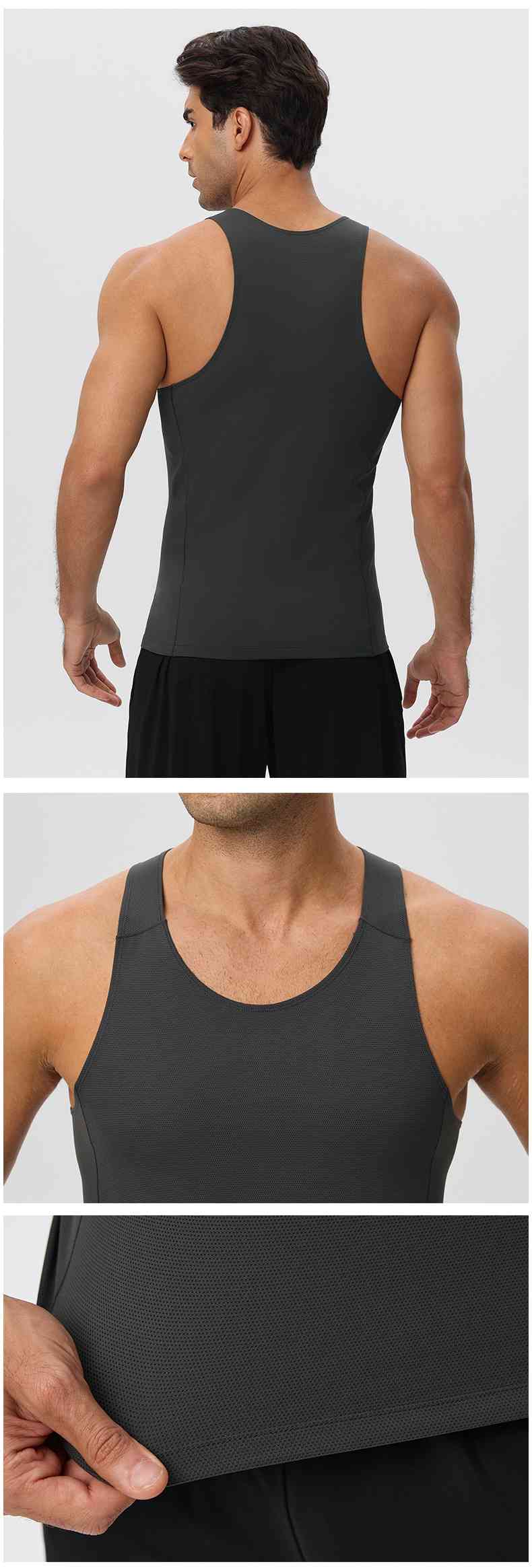 Mens Running Workout 65%nylon 35%spandex Tank Top 51149 print logo 20