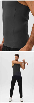 Mens Running Workout 65%nylon 35%spandex Tank Top 51149 print logo 21