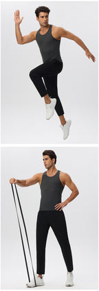 Mens Running Workout 65%nylon 35%spandex Tank Top 51149 print logo 22