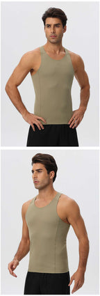 Mens Running Workout 65%nylon 35%spandex Tank Top 51149 print logo 23