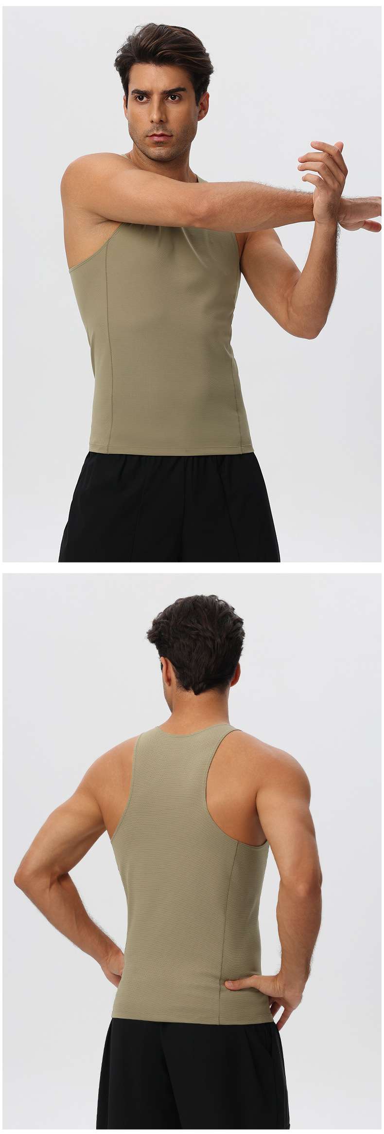 Mens Running Workout 65%nylon 35%spandex Tank Top 51149 print logo 24