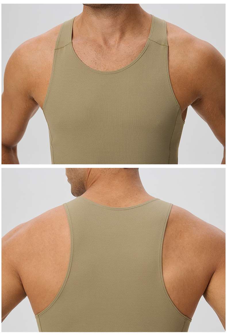 Mens Running Workout 65%nylon 35%spandex Tank Top 51149 print logo 25