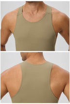 Mens Running Workout 65%nylon 35%spandex Tank Top 51149 print logo 25
