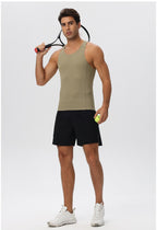Mens Running Workout 65%nylon 35%spandex Tank Top 51149 print logo 27